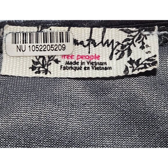 Gorgeous Free People Crushed Velvet Puff Sleeve V-Neck Bodysuit Charcoal Gray S - Picture 10 of 16